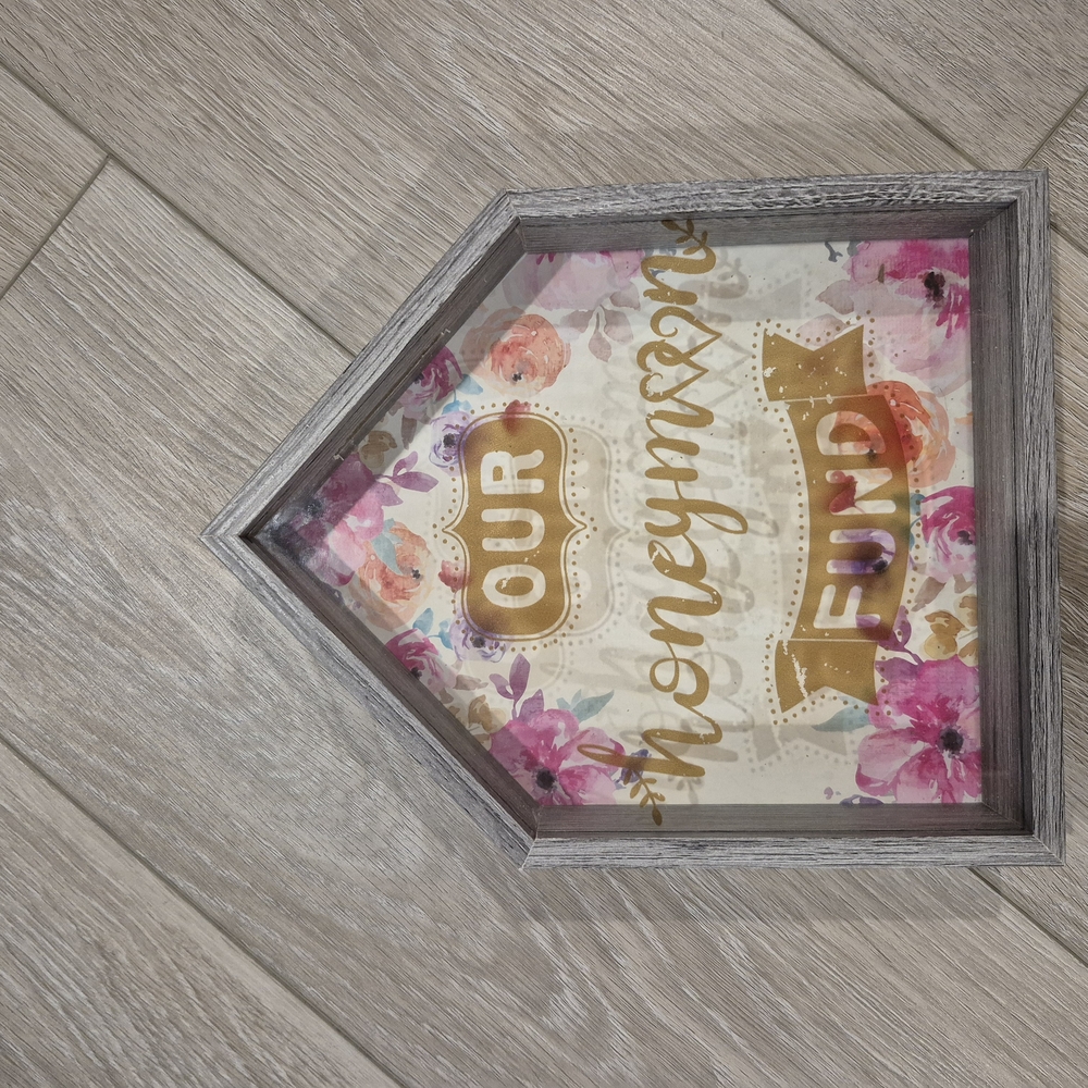 Floral Honeymoon Fund Shadow Box